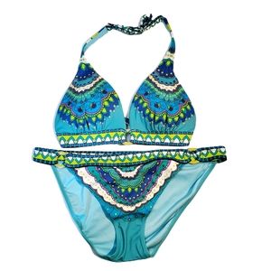 Victoria's Secret Swim Bohemian Bikini NWOT Size L